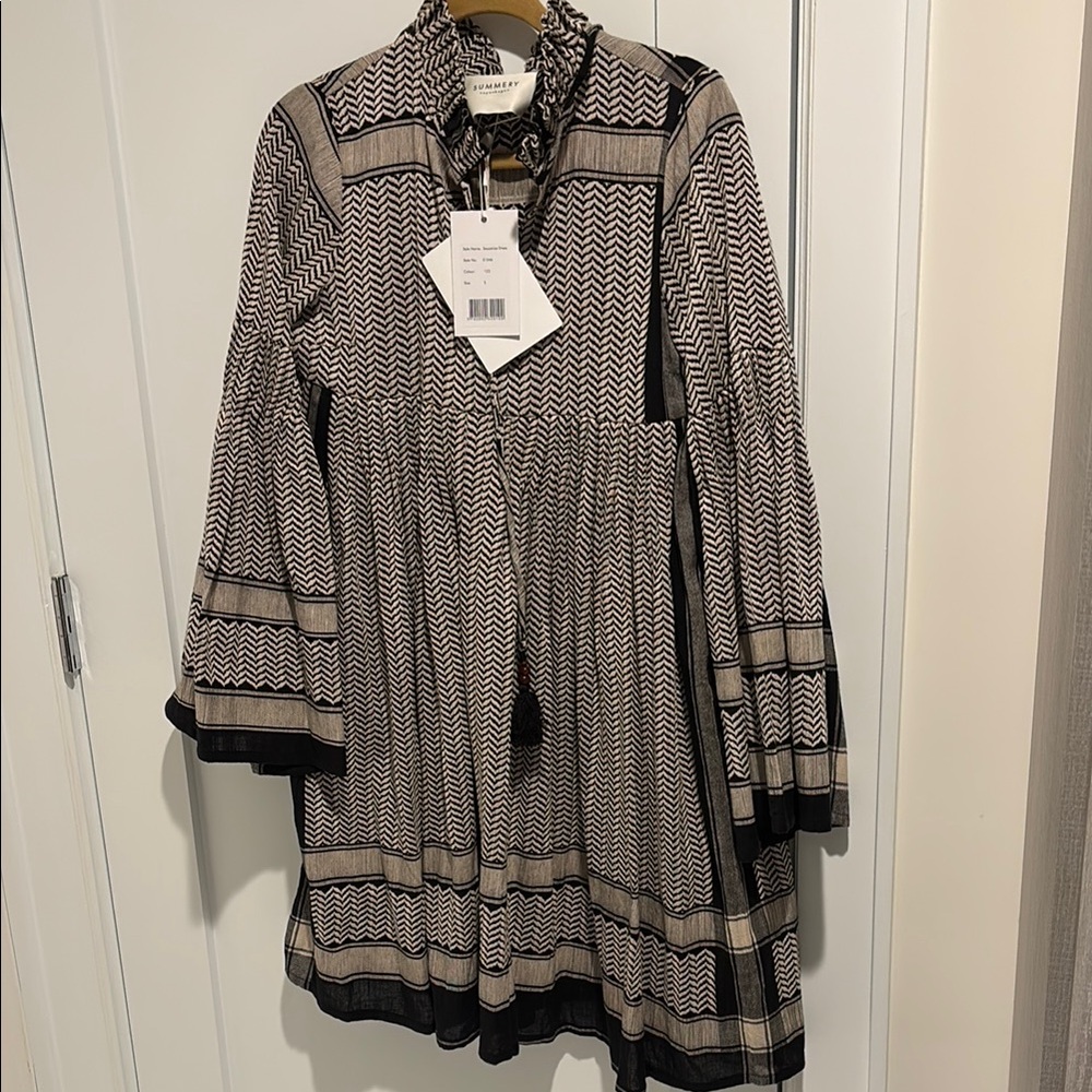Black and White Patterned Dress
